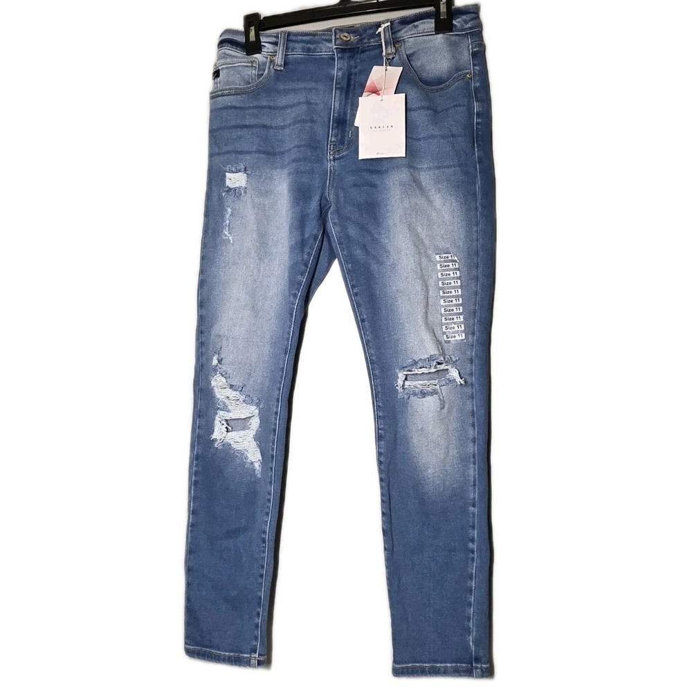 NWT Kancan Womens Denim Skinny Estilo Jeans Tag 11/29 Distressed
